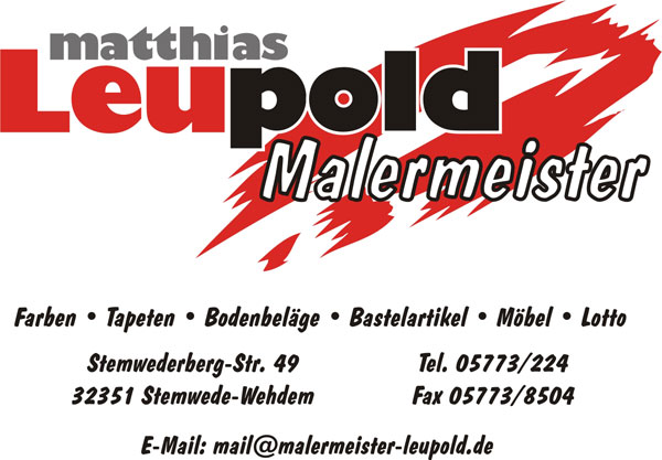 Malermeister Leupold - Stemwederberg-Str. 49 - 32351 Stemwede - Wehdem